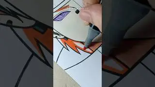 Drawing Pain in Two Different Styles🔥Colored first!✨#animedrawing #shorts #narutoshippuden