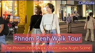 The Hidden View Night Time Phnom Penh Walk Street, Walking Tour Royal Palace Riverside View #296