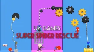 Super Spider Rescue | Level 1-4 | iOS Android | Gameplay |(Uk Games)