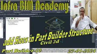Part Builder-10 add Sizes in Pipes and Structure Infra Bim Academy