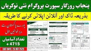 Punjab Rozgar Support Program Jobs 2025 | Apply Online & By Post | 4715 Vacancies #pakistanjobs2025