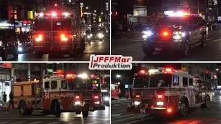 Full House Response FDNY Ladder 4 + Battalion 9 + Engine 54