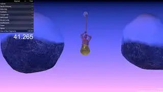 Getting Over It 0 Gravity Speedrun (1:10)