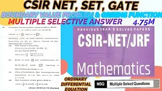CSIR NET SET Gate mathematics odd equation green's function