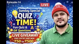 Today&rsquo;s FREE ENTRY Daily Quiz Live | Win Real Cash💰 | 🎁🎁 (Winner Announced Live) #quiz #Quiz4cash
