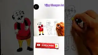 Motu Patlu ki Drawing | Motu Patlu Cartoon Drawing | Painting And Coloring @MagicFingerArts