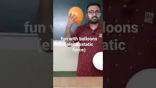 fun with balloons (electrostatic force) @science  forum #fun #science #physics #jee_neet