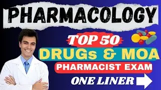 50 One Liner Drugs & Mechanism Of Action // Drugs Classification // One Liner Question #pharmacology