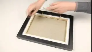 How To Mount The Canvas In The shadowbox side Of The Combiframe 1