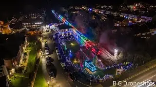 Christmas Train Epping Ongar Railway From Above 12/12/25.