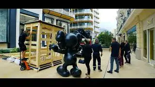 Kaws&rsquo; installation in Monte-Carlo for Monaco Sculptures auction in July 2019