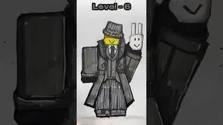 Drawing Mafioso in different level 1-7 #drawing #art #roblox #howtodraw #tutorial