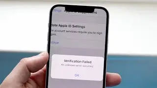 How To FIX Apple ID Verification Failed