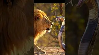 King cobra vs lion 🦁🐍 #kingcobra #ai #animals