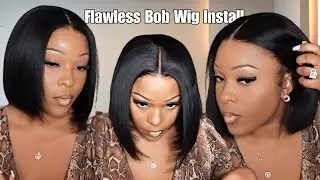 NEW FAVORITE WIG🙌Perfect Yaki Bob Wig!Outre Melted Hairline Look  Install For Beginners| Myfirstwig