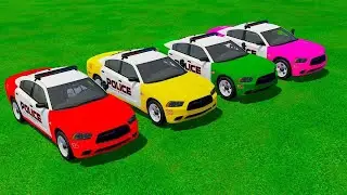 LOAD GIANT PEPPERS, CHEVROLET POLICE, VOLKSWAGEN CARS & TRANSPORTING WITH TESLA TRUCKS - FS22