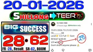 Shillong Teer Live FR 20/01/2026 Khasi Hills Archer Sports Institute Shillong teer Result1st Round