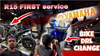 R15 FIRST SERVICE || BIKE DRL CHANGE ||#gokulvlogs399#r15v4 