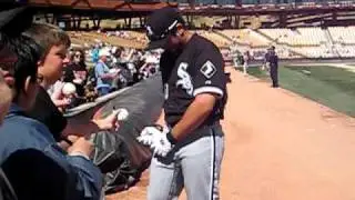 Carlos Quentin signing autographs at spring training