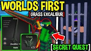 SECRET QUEST For GRASS EXCALIBUR SWORD in The Forge Roblox