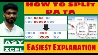 How to split data in excel || How to split a cell in excel || Text to columns in excel