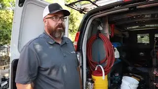 A plumber showcases his work van and how he's organized it to more efficiently do his job