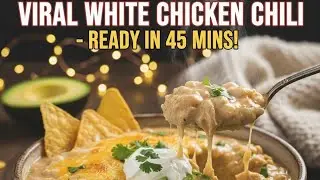 Creamy White Chicken Chili Recipe&ndash;Winter Must-Try: Creamy White Chicken Chili with All the Toppings