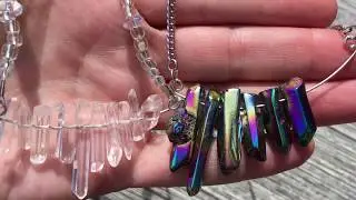 Sparkly Raw Crystal necklaces coming SOON!