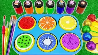 ASMR Slime DIY &ndash; Relaxing Candy Rainbow ASMR with Gumball Explosion