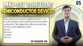 For a transistor, the current, amplification factor ' &alpha; ' is 0.8 . The transistor | PGMN Solutions