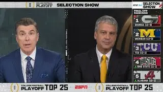CFP Selection Committee Chair Boo Corrigan chats with ESPN