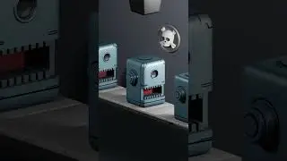 Cyborg fabric - cyclope mounstrous cubic cyborg 3D fabric animation 🤖🔧🔥