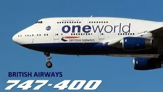 BRITISH AIRWAYS BOEING 747-400 {G-CIVP} oneworld livery - on short final to London Heathrow Airport