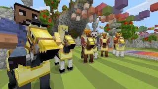 Minecraft Xbox - HORSE RACE! - Apple Orchard Downs