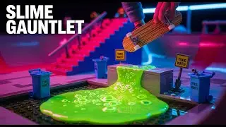 LEGO Slime Gauntlet! World's Biggest LEGO Skate Park Challenge #Shorts