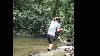 #memancing di sungai melinau#casting#tigerfish#semah  #nature #river#penan activity #borneo sarawak