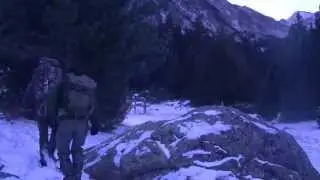d&eacute;part pour une chasse &agrave; l'isard dans la vall&eacute;e de PLANES