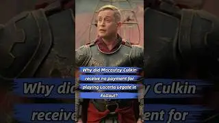 Why did Macaulay Culkin receive no payment for playing Lacerta Legate in Fallout