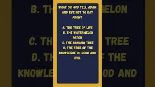 Bible Trivia Quiz - Can you get it right? #gardenofeden #trivia #bibletrivia