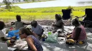 Online Kunwinjku weaving with Weavery at Gunbalanya community in Arnhem Land.