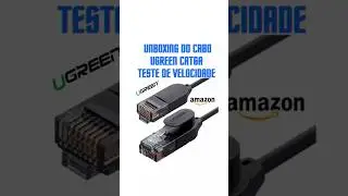 UMBOXING DO CABO CAT6A UGREEN TESTE DE VELOCIDADE #youtubeshorts #ugreen