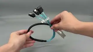 PCIE MINI SAS SFF-8088 26P to 4 SATA 7P  JD D009