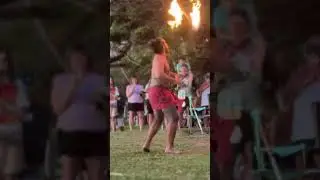 Fire Dancing at Maui sunset