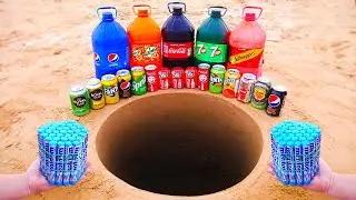 Тик Так Кока Кола vs Большая Кока Кола, Пепси, 7up, Миринда и Другие Газировки vs Ментос под Землей