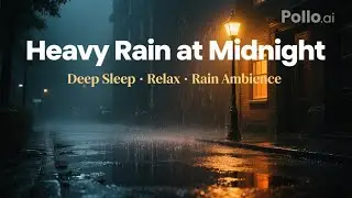 Heavy Rain at Midnight | Deep Sleep & Relaxing Rain Sounds 🌧️ Musik Hujan Malam