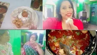 Makar Sankranti pe Chuda dahi breakfast and mutton or fish pe lunch complete hua || sath me pitha🤤