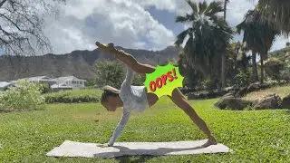 Beautiful girl. Yoga class in nature | Music by Sergey Chekalin