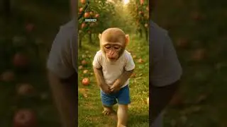 Monkey ka apple ka tree #ytshorts #shorts #monkey #couple #apple