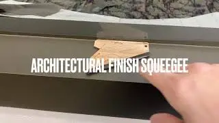 Architectural Film squeegee Using the flat side to make a perfect spacer cut.