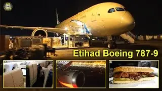 Etihad Boeing 787-9 Dreamliner Business Class, First Class views HOT! [AirClips full flight series]